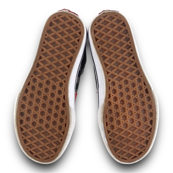 Vans Sk8 Hi Checkerboard Sneakers 508357 Skate Shoes Red Black Gray Youth 1.5 - Picture 8 of 9